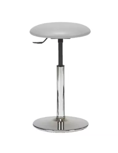 Tabouret galette fine sur socle chromé - 16 coloris