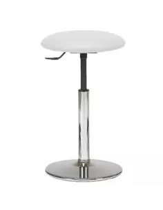 Tabouret galette fine sur socle chromé - 16 coloris 2