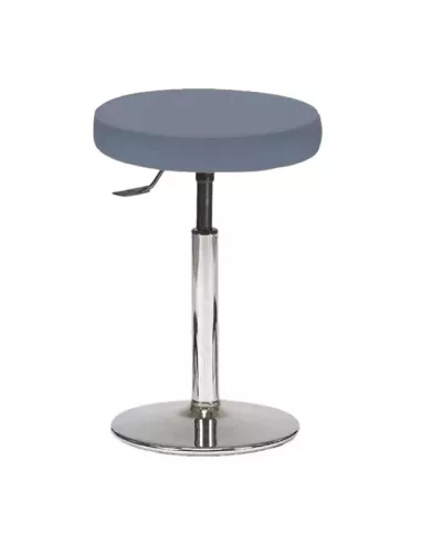 Tabouret galette epaisse sur socle chromé - 16 coloris