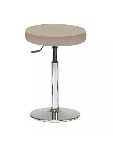 Tabouret galette epaisse sur socle chromé - 16 coloris