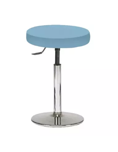 Tabouret galette epaisse sur socle chromé - 16 coloris