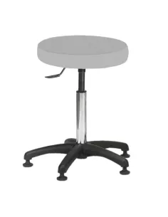 Tabouret galette épaisse sur patins avec piétement noir 2