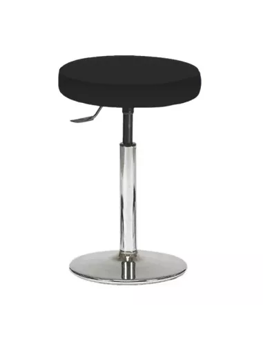 Tabouret galette epaisse sur socle chromé - 16 coloris